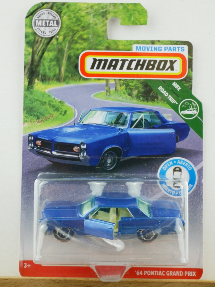 # 14 Matchbox Moving Parts 1964 Pontiac Grand Prix Recolour blue - 13794