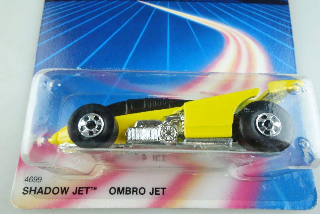 Shadow Jet Ombro Hot Wheels Mattel 4699 Malaysia mint blue card MOC 1:64 104519