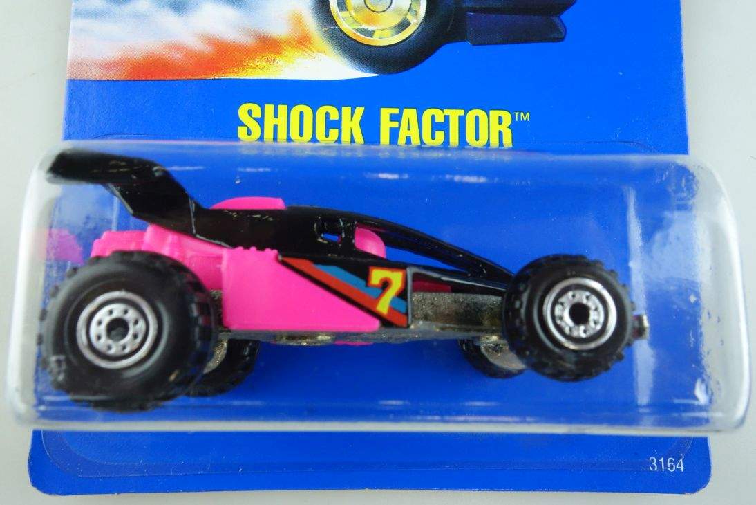 Shock Factor Hot Wheels Mattel 3164 Malaysia mint blue card MOC 1:64 104535