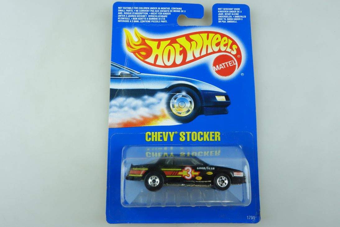 Chevy Stocker Hot Wheels Mattel 1791 Malaysia mint blue card MOC 1:64 104563