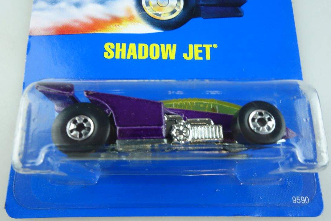 Shadow Jet Hot Wheels Mattel 9590 Malaysia mint blue card MOC 1:64 104580